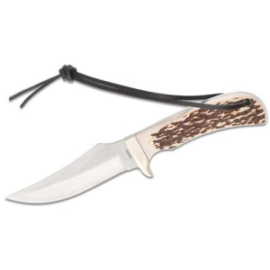 UNCLE HENRY Staglon 4" FB w/Leather Sheath- Box