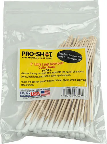 PRO SHOT COTTON TIP SWABS XL - 6" 50CT