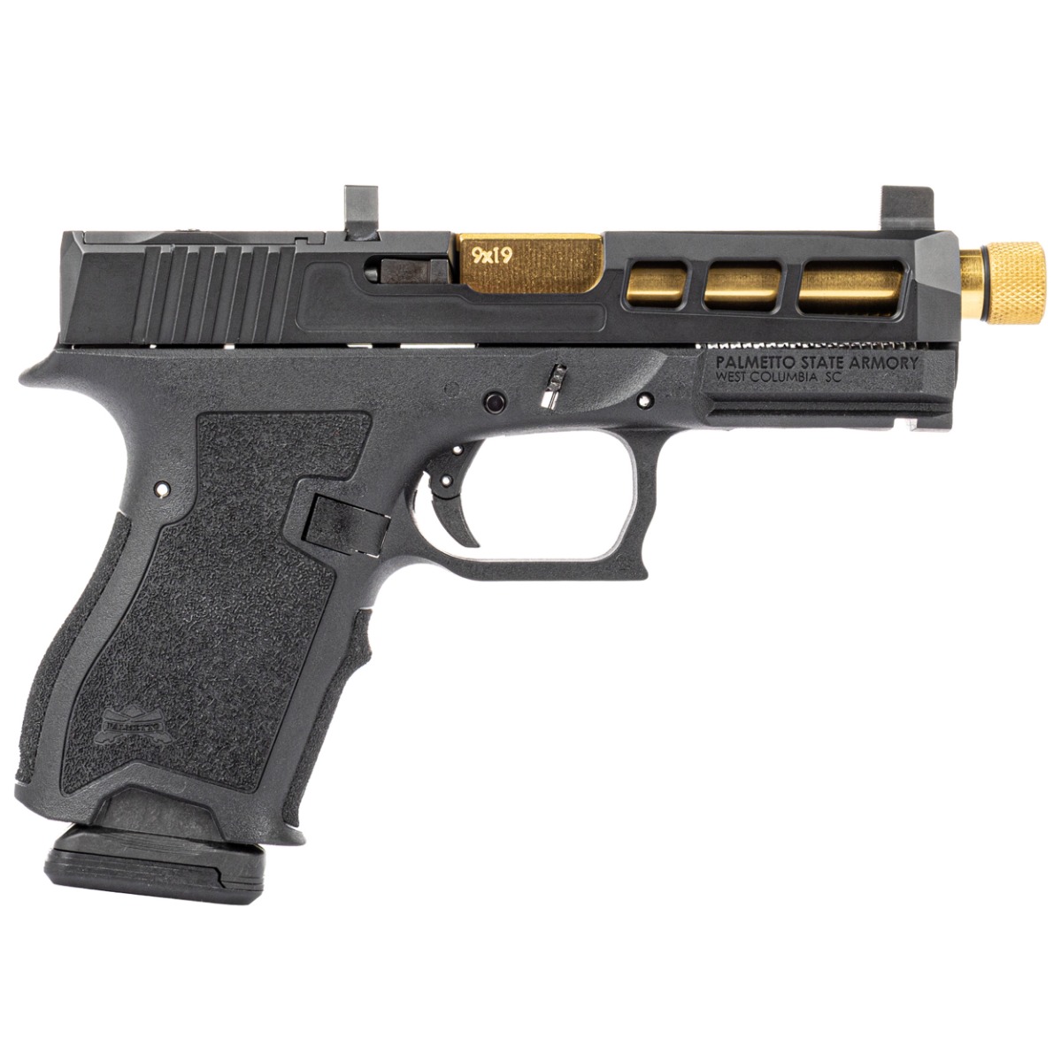 PSA Dagger Compact 9mm Pistol With SW1 RMR Slide & TiN Threaded Barrel, Black