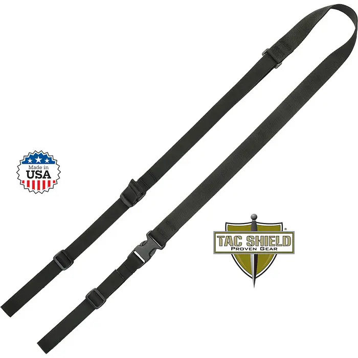 2 Point Web Loop Sling with Fast Adjust Black 1 1/4in