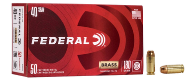 Federal Champion Training 40 S&W 180 Grain Full Metal Jacket (FMJ) Ammo