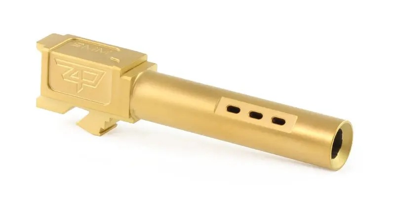 Zaffiri Precision - Glock 19 Gen 5 Barrel - Ported - Gold - ZP.19G5BPG