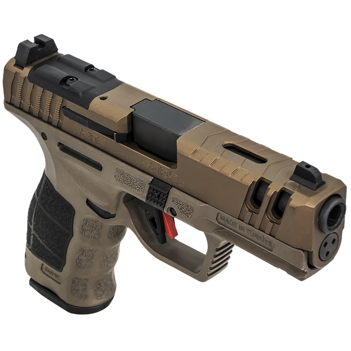 SAR USA SAR9 C Gen 3 9mm 4" High-Capacity Pistol 15rds, Bronze - Reliable and Tough - SAR9CG3BR