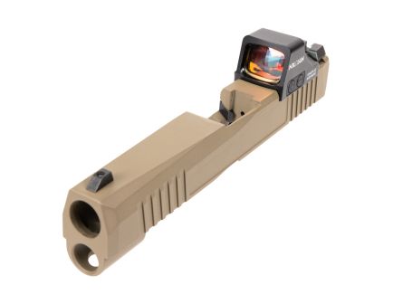 PSA Dagger Micro X-1 Complete Slide Assembly, Optics Ready Shield Cut, W/Holosun 407k, Flat Dark Earth