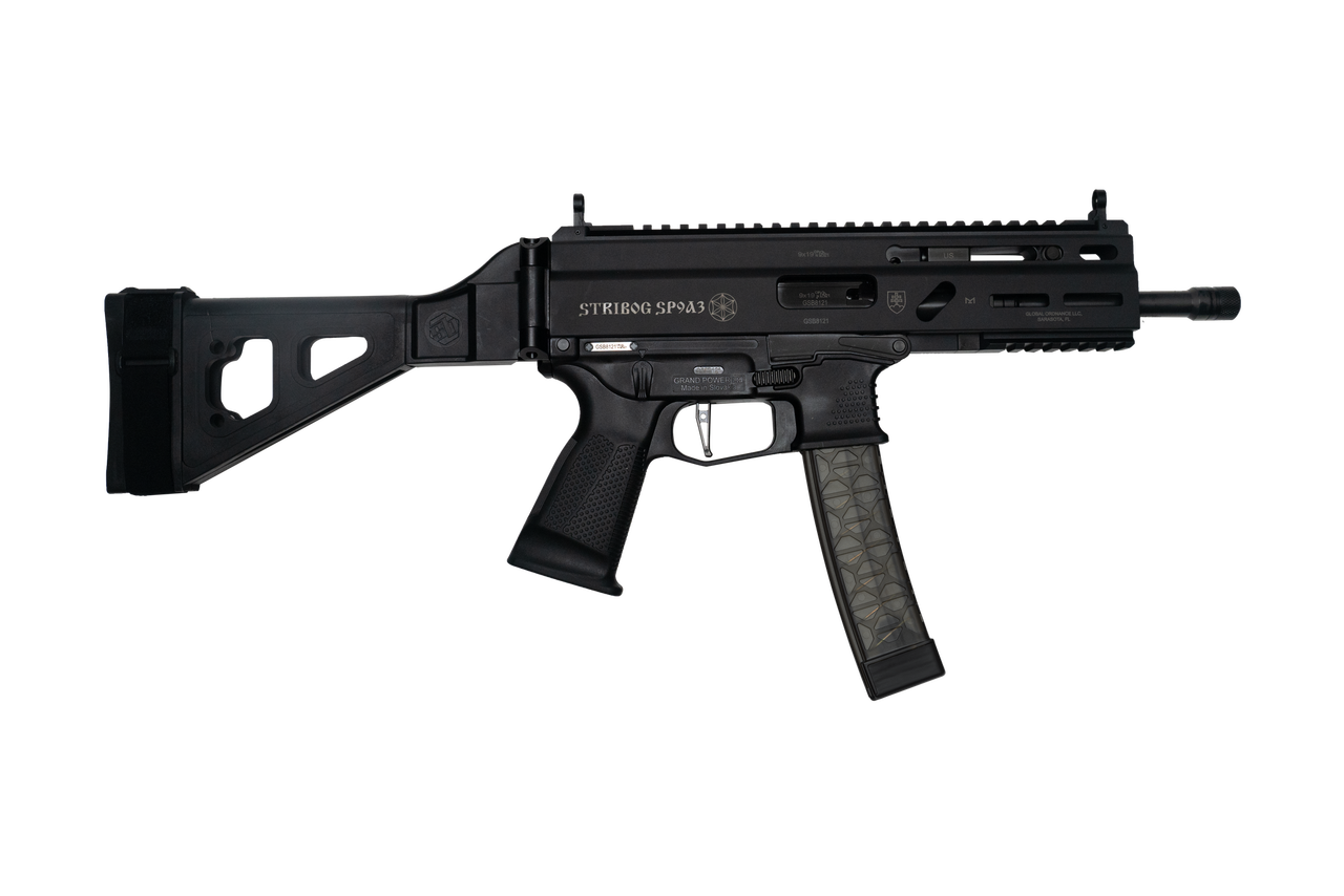 Grand Power Stribog SP9A3 9mm Pistol with Brace