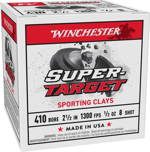 Winchester Super Target .410 Gauge 2 1/2in 1/2oz Shotgun Ammo #8 25 Rounds