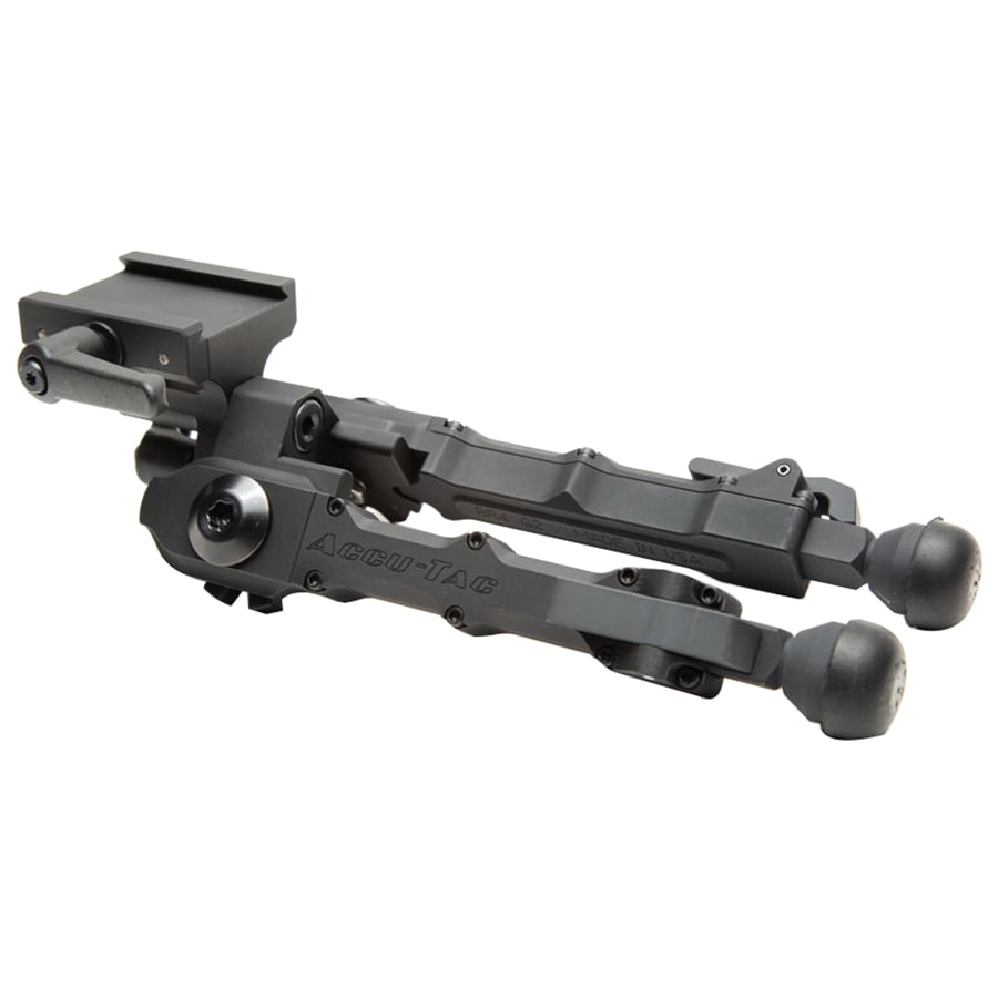 Accu-Tac BR-4 G2 Arca Spec Bipod, 5.75" to 8.625" H, Flat Black - BRAS-G204