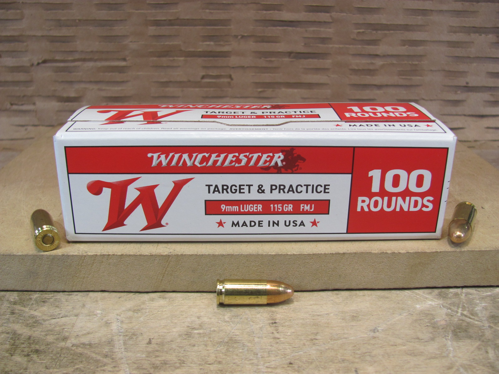 1000 Round Case – 9mm Luger Winchester FMJ 115 Grain Value Pack Ammo – USA9MMVP