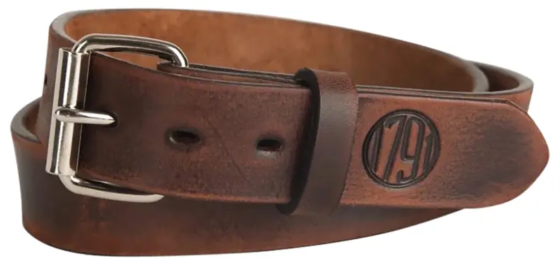 1791 Gunleather BLT014650VTGA 01 Gun Belt Vintage Leather 46/50 1.50" Wide Buckle Closure