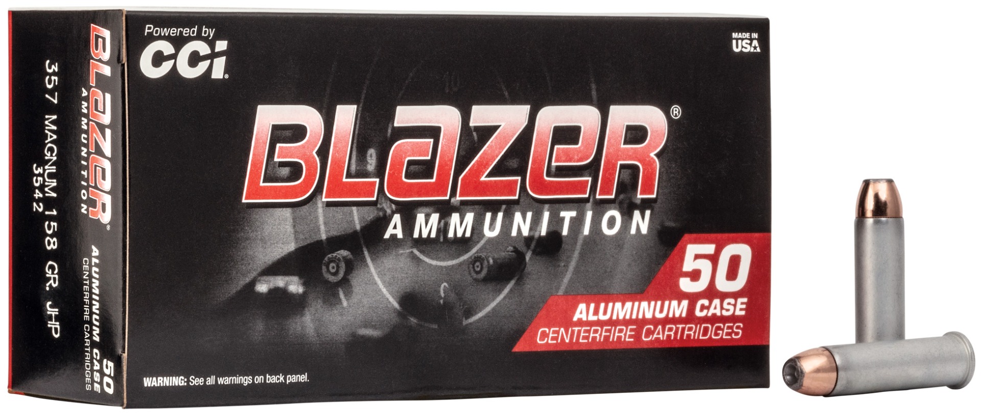CCI Blazer 357 Mag 158gr JHP Aluminum Case Ammunition - 3542