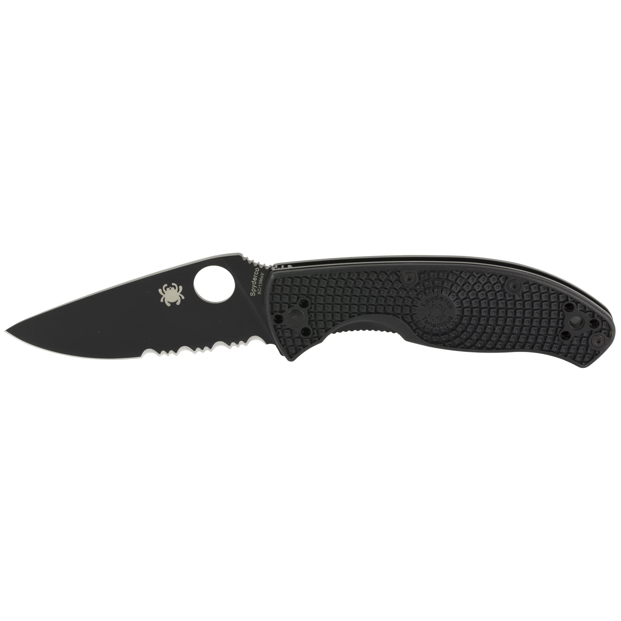 Spyderco Tenacious, Folding Knife, Black, 3.39", 8Cr13MoV