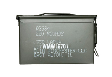 Winchester 338 Lapua Magnum 250 Grain BT Hollow Point (HP), Sealed Ammunition Can (220rd)