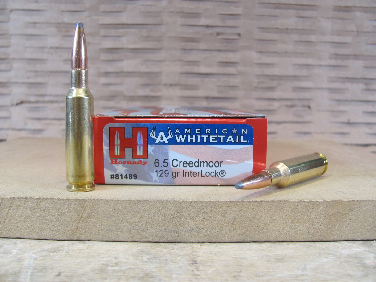 200 Round Case – 6.5 Creedmoor 129 Grain InterLock Hornady American Whitetail Ammo – 81489