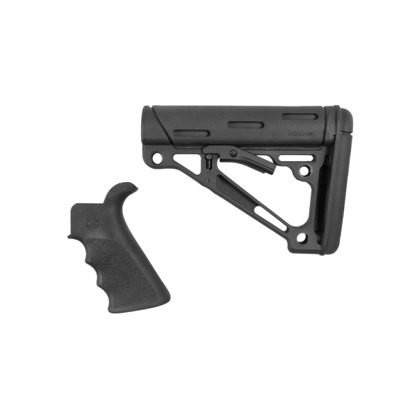 Hogue Beavertail Grip and Collapsible Buttstock, Black - Superior Comfort and Control - 15055