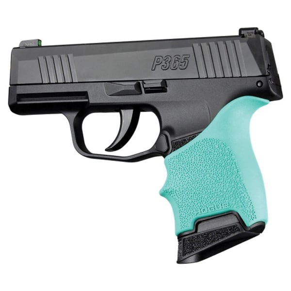 Hogue Handall Beavertail Grip Sleeve Fits Sig Sauer P365/P365-380, Aqua