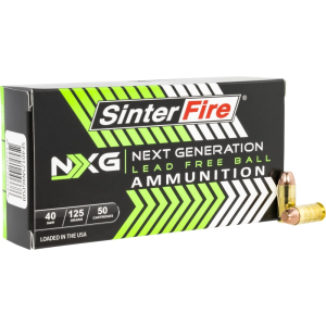 SinterFire Inc SF40125NXG Next Generation (NXG) 40 S&W 125 GRLead Free Ball 50 Per Box