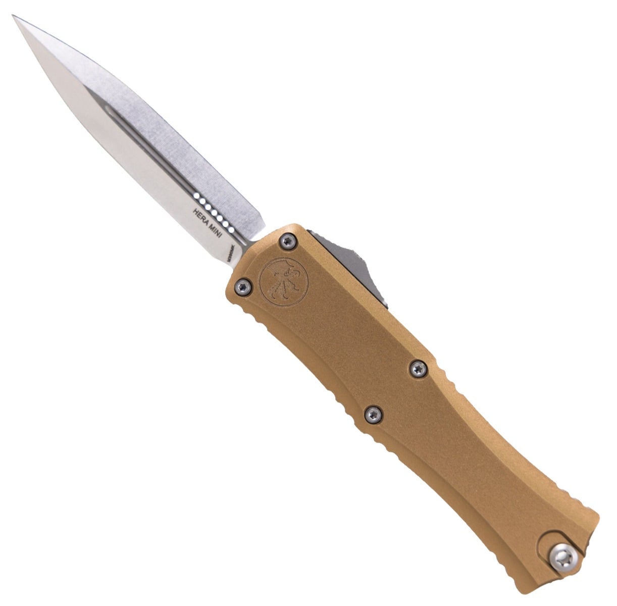 Microtech Mini Hera II D/E OTF Bayonet Point Knife, Tan - 1702M-10TA