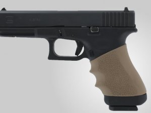 Hogue Handall Universal Sip-On Grip Sleeve Desert Tan Rubber 17003