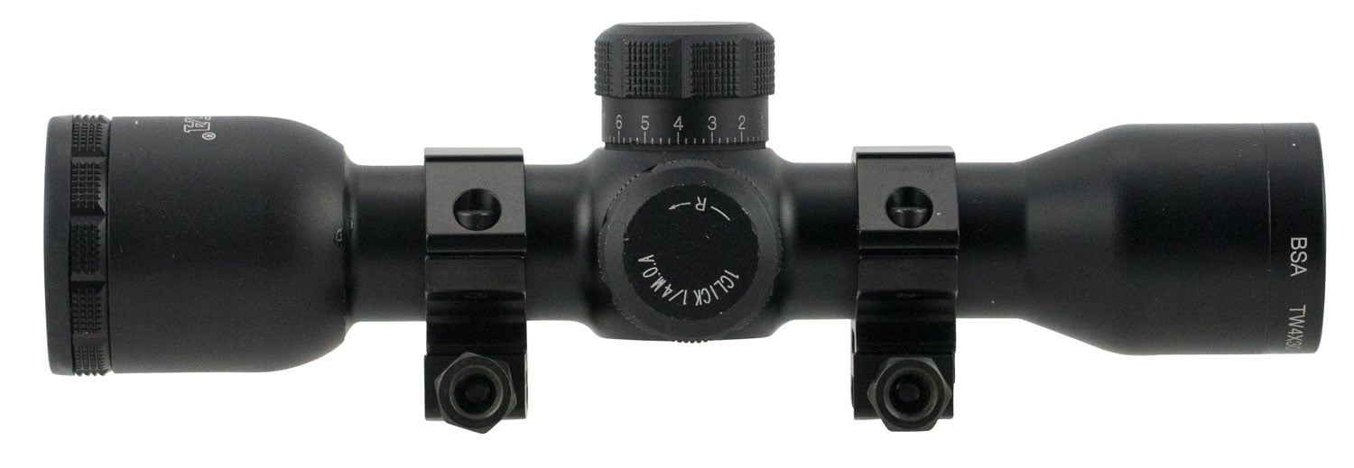 BSA Optics Tactical Weapon 4x30mm Mil-Dot Rifle Scope - TW4X30