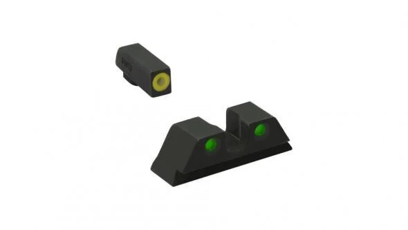 Meprolight ML41770 Hyper-Bright Yellow Ring Front/Green Rear Sights for S M Shield Shield Plus (Not EZ Models)