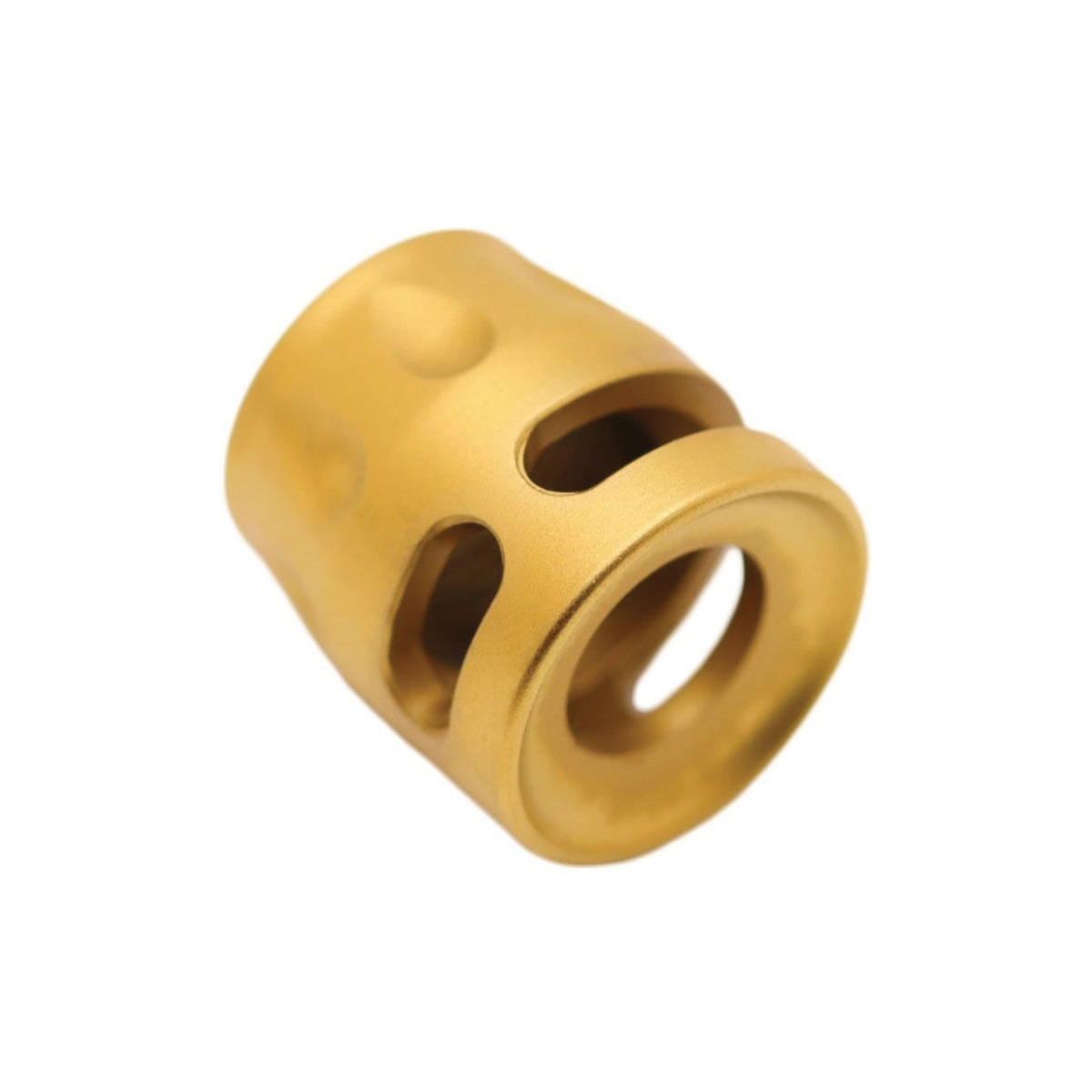 True Precision S-Type Micro Compensator 1/2-28, Gold - Stylish Compensator for Enhanced Firearm Performance and Control - TP-SMICRO-G