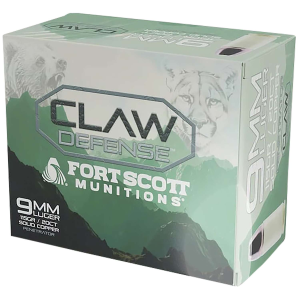 Fort Scott Munitions 9MM115SCVFNCD Claw Defense  9mm 115gr 20 Per Box/25 Case