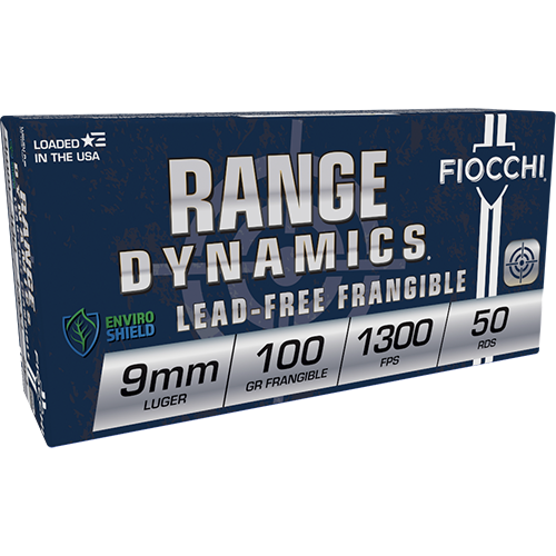 Fiocchi Shooting Dynamics 100 gr Non-Tox Frangible 9mm Ammo, 50/box - 9FRANG