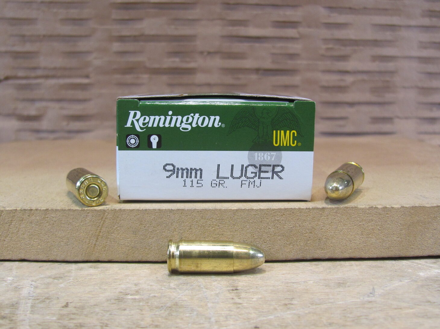 50 Round Box – 9mm Luger 115 Grain FMJ Remington UMC Ammo – L9MM3