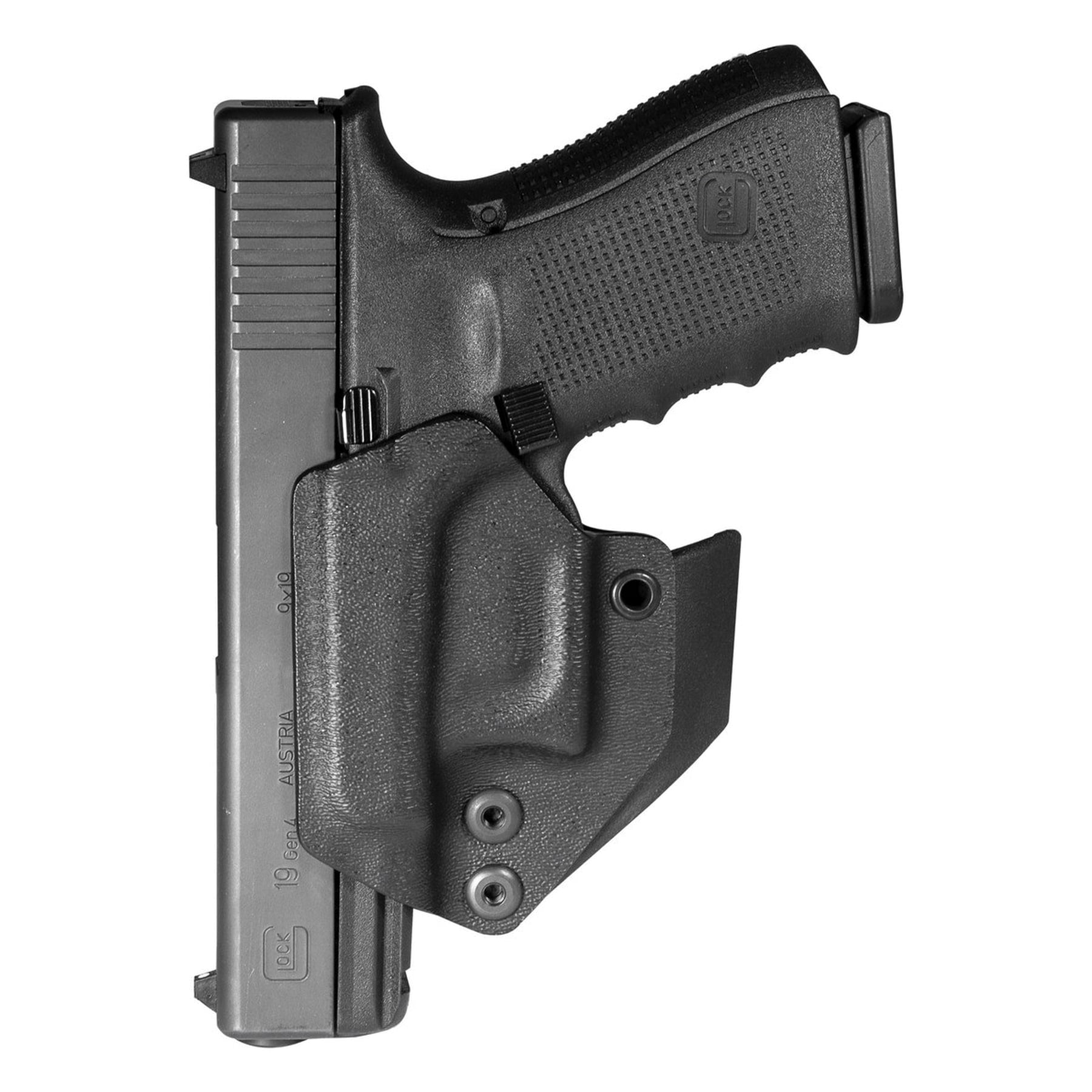 Mission First Tactical Minimalist Ambidextrous Glock 17/19/22/23 IWB Appendix Holster, Black - H2GL940AIWBM-BL
