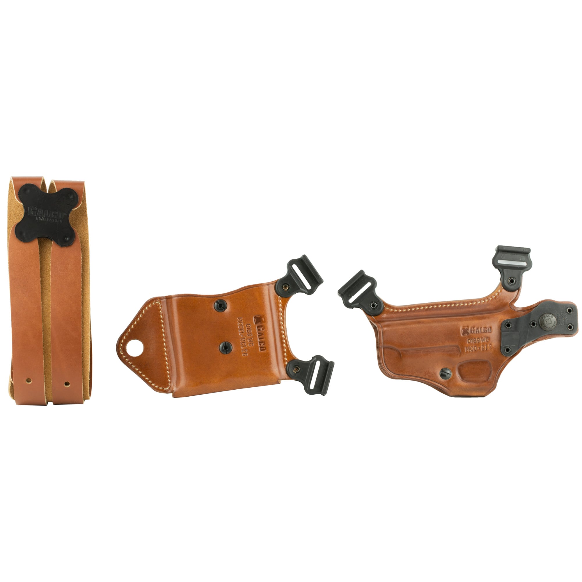 Galco Miami Classic II Shoulder Holster, fits 1911 Government 3-5" Barrel, Right Hand, Tan Leather