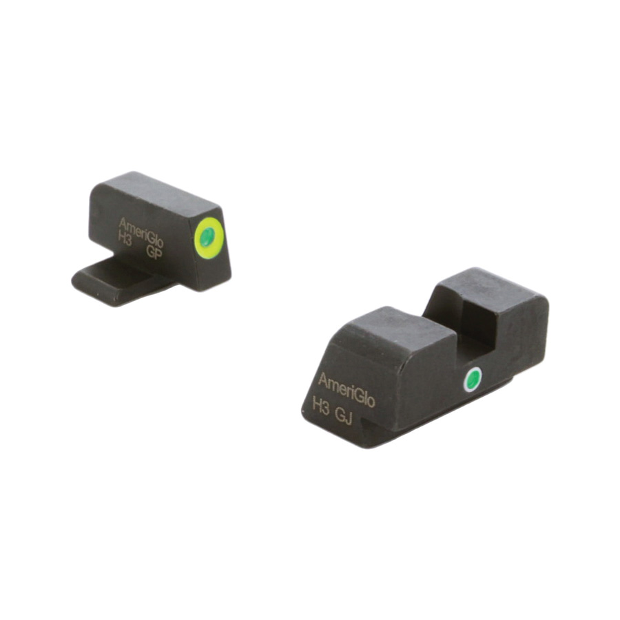 Ameriglo I-Dot Night Sight Set Front/Rear, Green/Lumi Green/Green