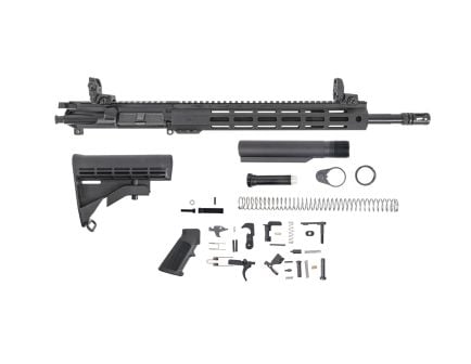 PSA 16" Mid-Length 5.56 NATO 1:7 Nitride 13" Hex Lightweight M-Lok Classic Rifle Kit With MBUS Sight Set
