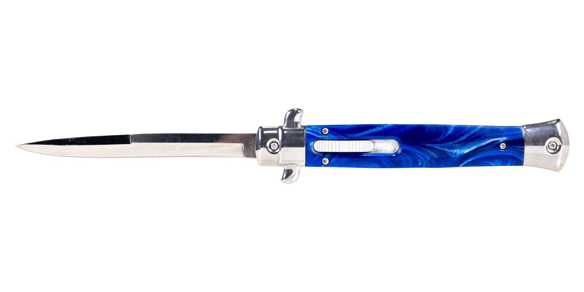 Master Cutlery Stilleto OTF Spear Point Knife, Blue Pearl - PK-49