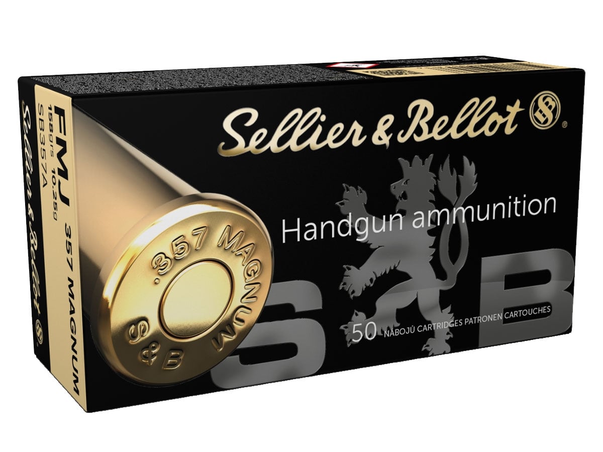 Sellier & Bellot 357 Magnum 158gr FMJ Ammunition 50rds - SB357A