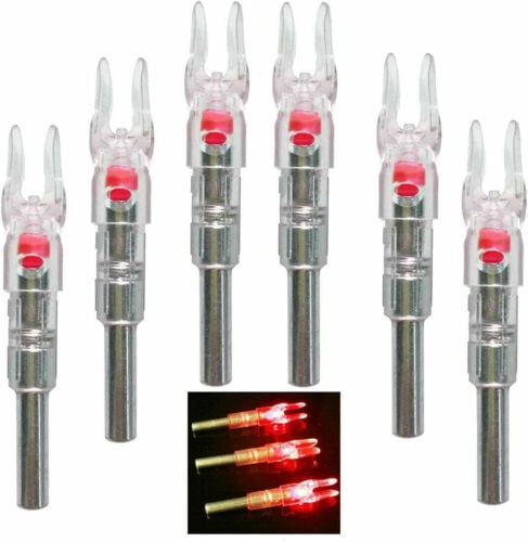 NAP Thunderglo Lighted Nock 6 pack, Red - ILLN-RD-6PK