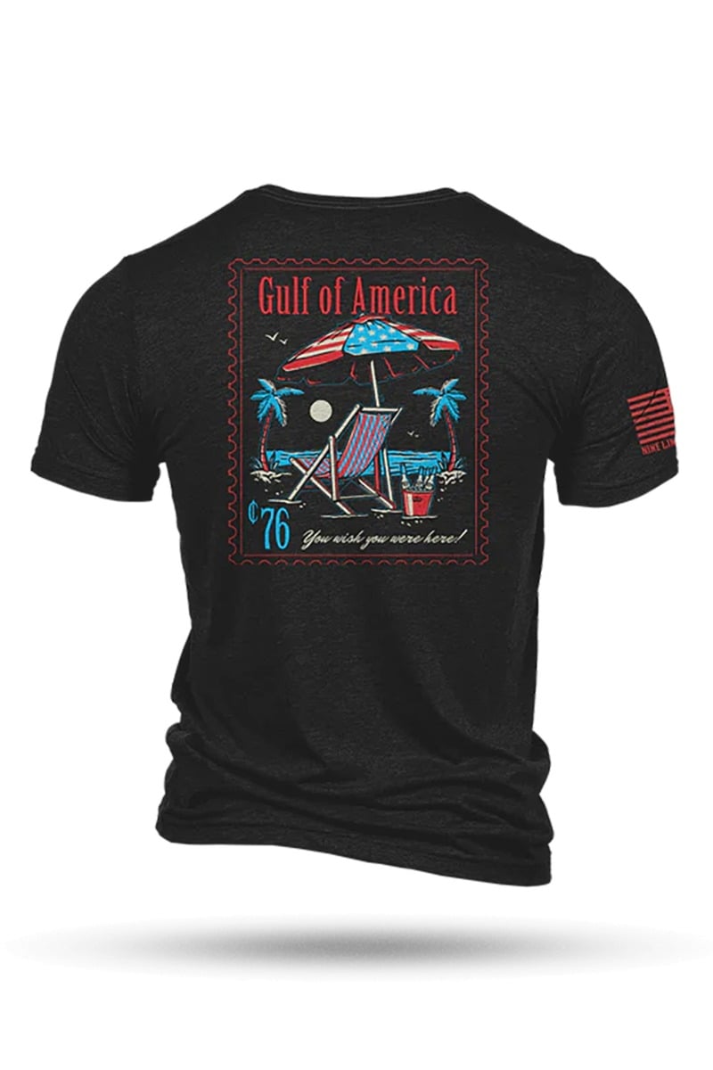 Nine Line Gulf of America T-Shirt, Charcoal - Large