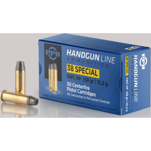 Prvi Partizan PPU PPH38SH Handgun 38 Special 158 gr Semi Wadcutter Hollow Point - 50rd Box