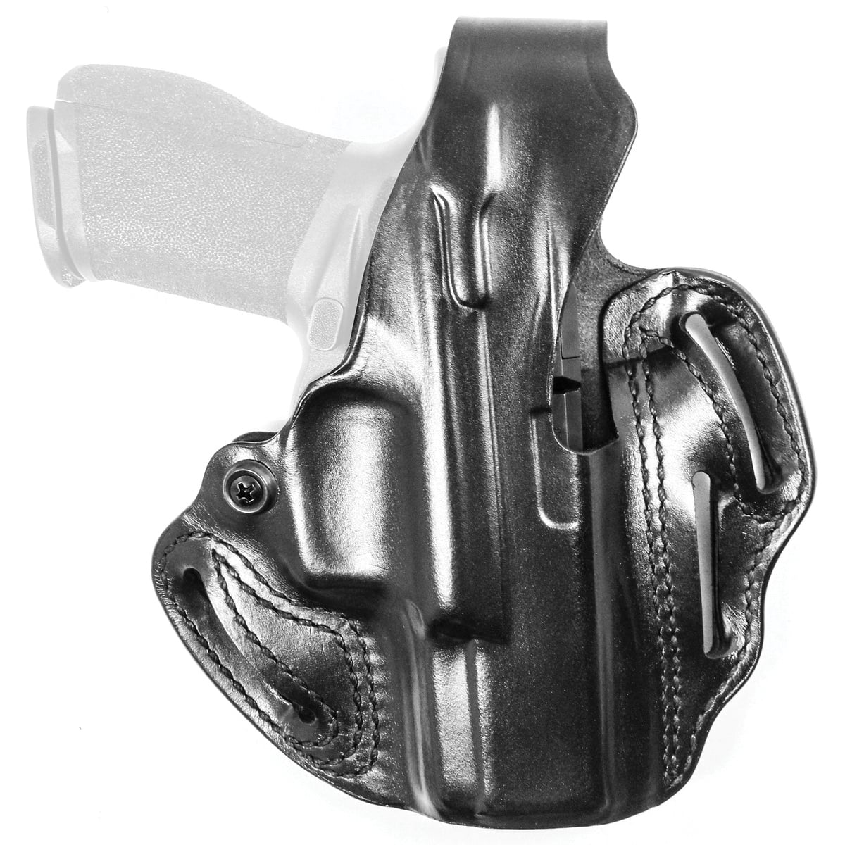 Desantis Gunhide Thumb Break Scabbard Springfield Armory Echelon OWB Holster Right Leather, Black