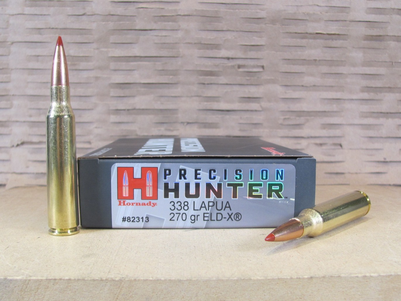 120 Round Case – 338 Lapua 270 Grain ELD-X Hornady Precision Hunter Ammo – 82313
