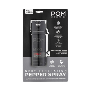 Pom-Industries POM Pepper Spray MK3 Professional Model Black 2 oz