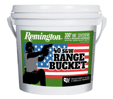 Remington UMC 40 S&W 180 Gr FMJ 300 RDS Range Bucket