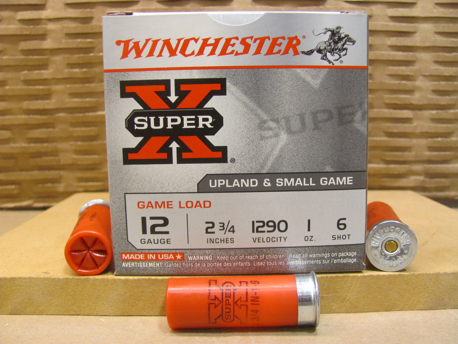 250 Round Case – 12 Gauge 2.75 Inch 1 Ounce Number 6 Shot Winchester Super X Game Load Ammo – XU126