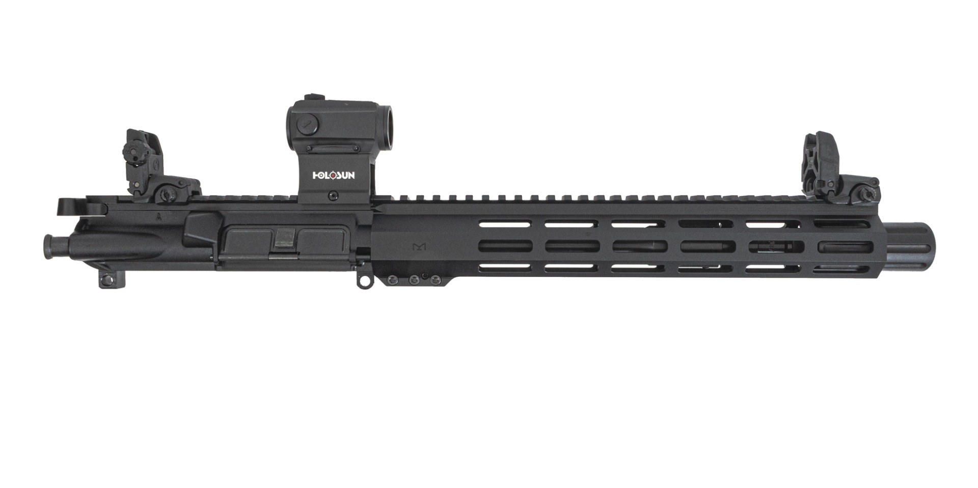 PSA 10.5" Carbine-Length 5.56 NATO 1/7 Phosphate 12" M-Lok Lightweight Hex Upper W/MBUS Sight Set & Holosun Red Dot