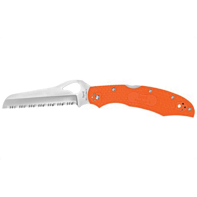 Spyderco Byrd Cara Cara 2 Rescue Serrated Lightweight Folding Knife, Orange - BY17SOR2