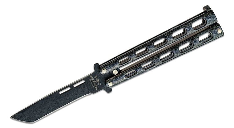 Bear & Son 5" Galaxy Butterfly 1095 Powder Coated Tanto Blade