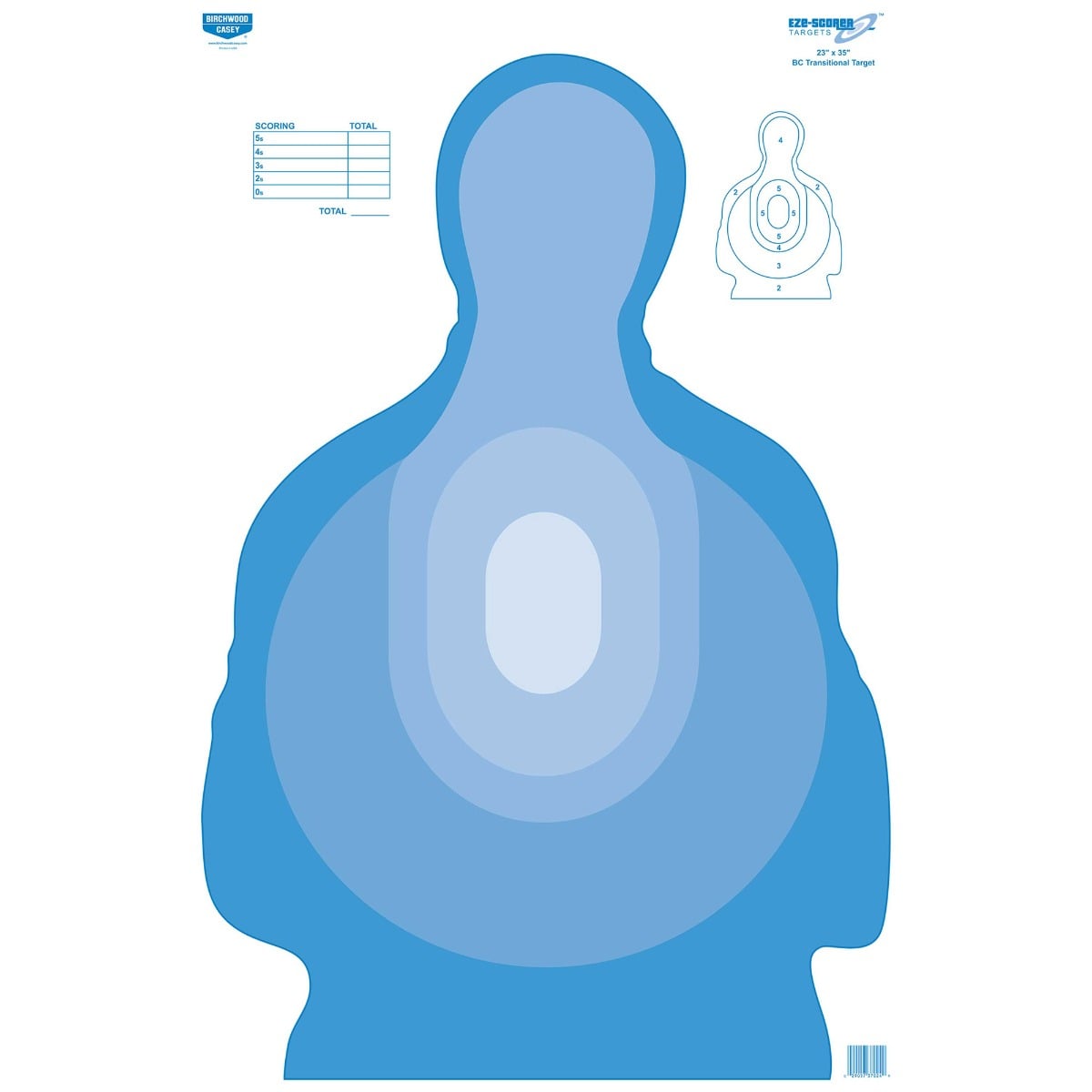Birchwood Casey Eze-Scorer 23"x35" Transitional Blue Paper Target, 100 Pack - BC-37024