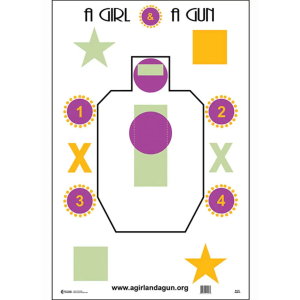 Action Target AGG100 A Girl & A Gun  Silhouette/Shapes Paper Target 23 x 35 100 Per Box