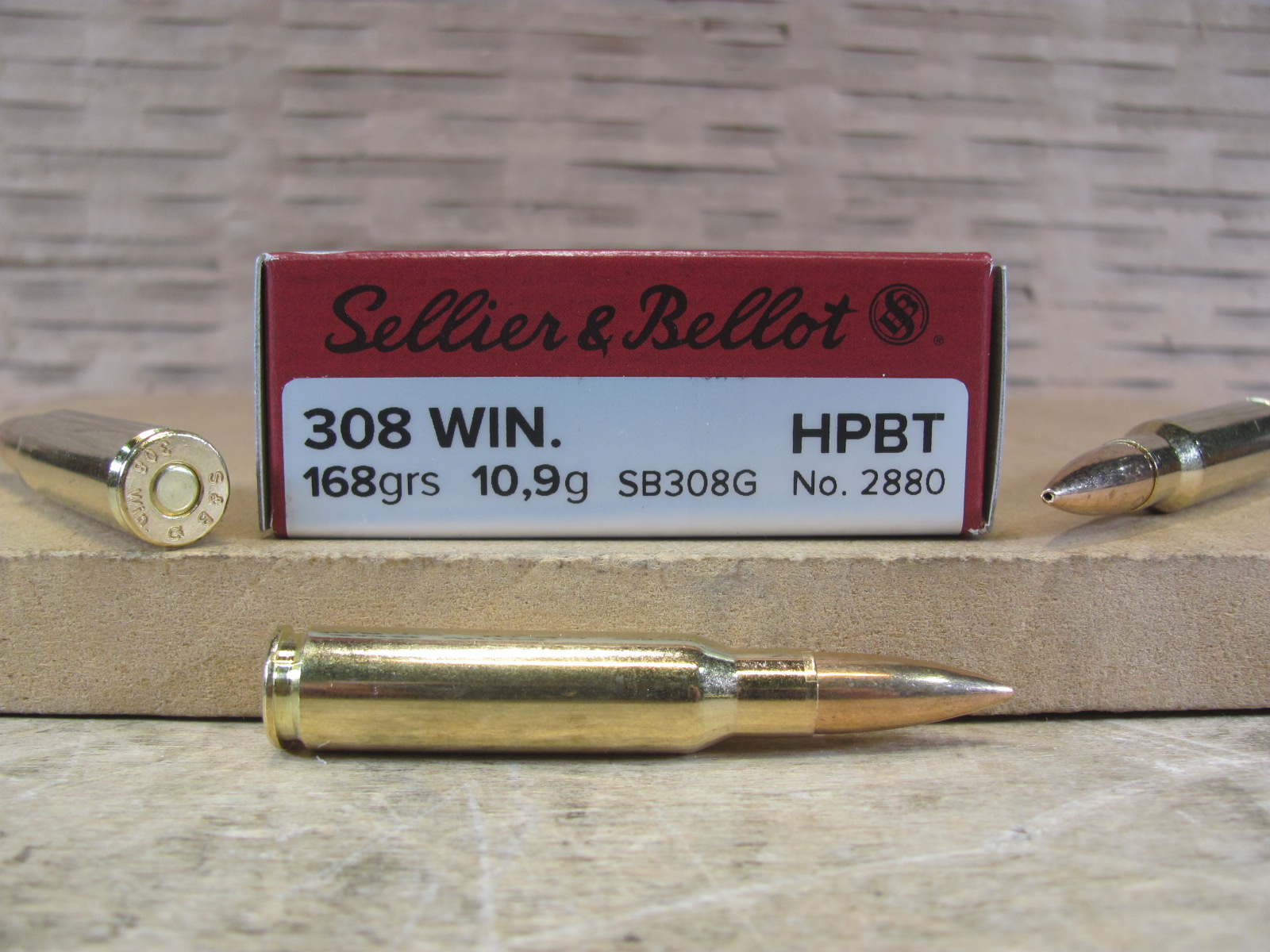 500 Round Case – 308 Win 168 Grain HPBT OTM Sellier Bellot Ammo – SB308G