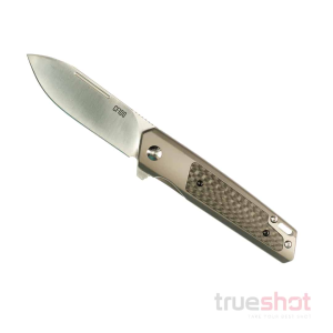 Ontario Knife Company - CF100 - Silver/Black - Stainless Steel/Carbon Fiber - 14C28 - 3.13"
