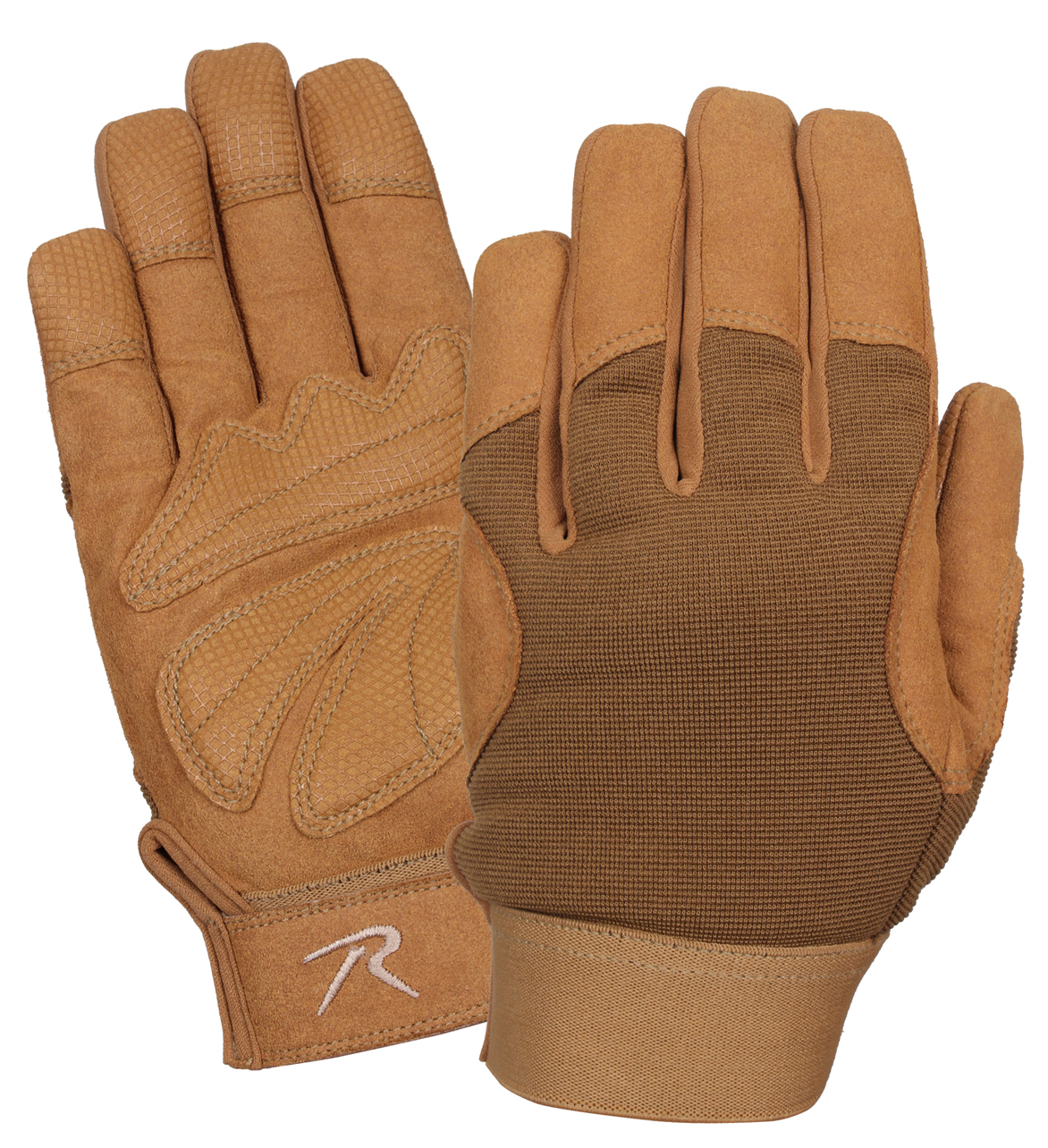 Rothco Mechanics Gloves - Coyote Brown, Large
